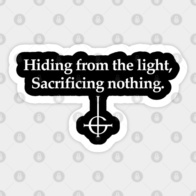 Square Hammer Lyrics Ghost Sticker TeePublic